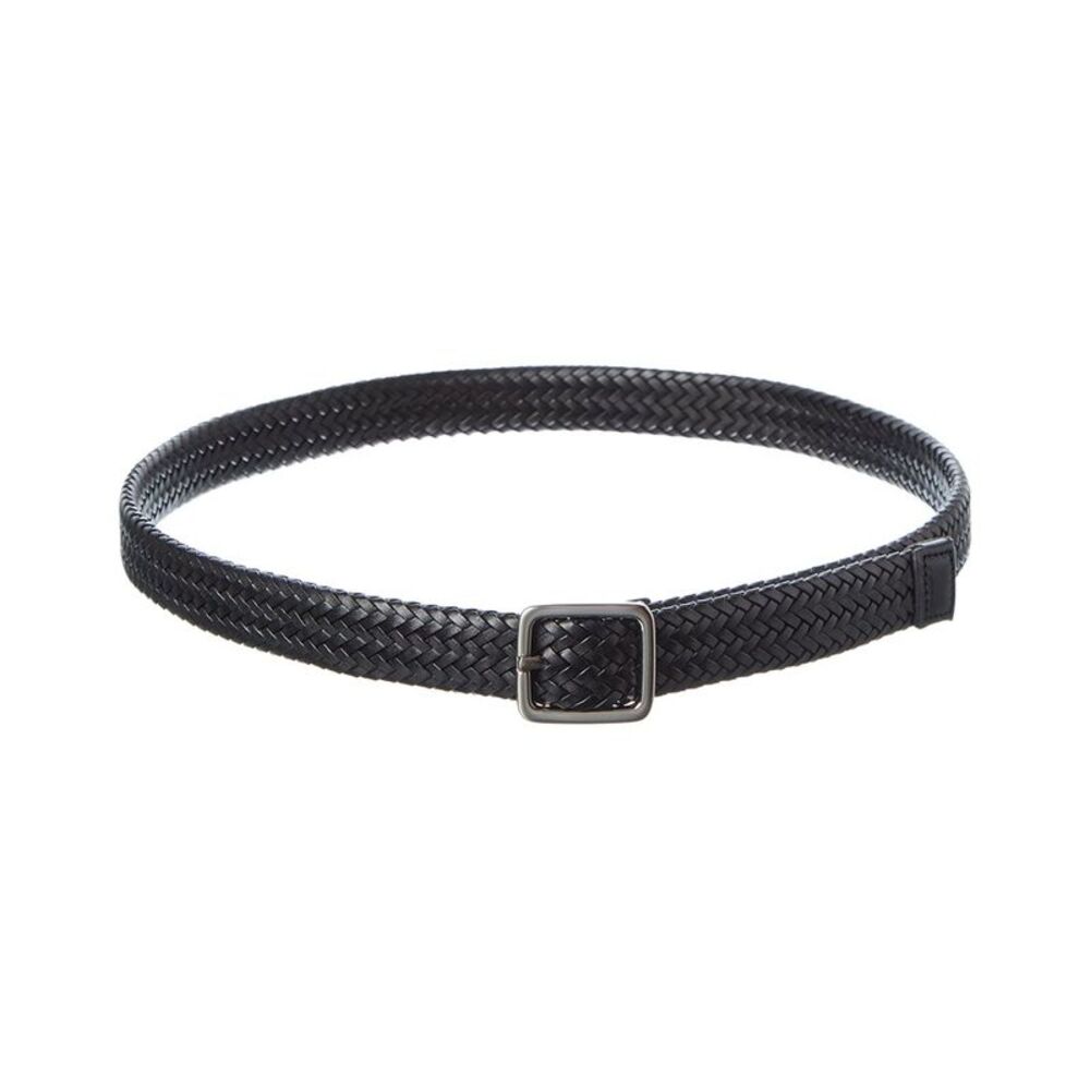 J.Mclaughlin Braided Leather Belt, Black